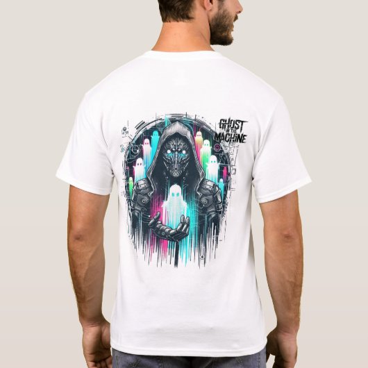 🤖Cyberpunk Streetwear Gamer Ghost In The Machine T-shirt (Achterkant)