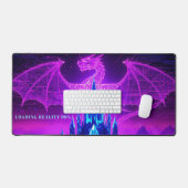 Cyberpunk Synthwave Fantasy Draak Bureaumat - Neon (Keyboard & Muis)