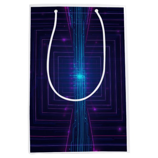 Cyberpunk Systeem Toegang Neon Cadeautas (Voorkant)