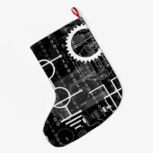 Cyberpunk Tech Geek Gear Electronic Engineer Wisku Grote Kerstsok (Achterkant (Hangend))