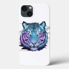 Cyberpunk Tiger iPhone hoesje - Neon Circuit Anima