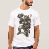Cyberpunk Tiger Samurai T-shirt (Voorkant)
