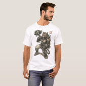 Cyberpunk Tiger Samurai T-shirt (Voorkant volledig)