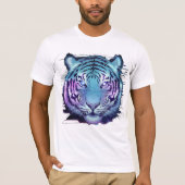 Cyberpunk Tiger T-shirt - Neon Circuit Animal (Voorkant)