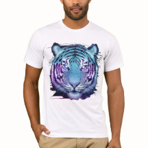 Cyberpunk Tiger T-shirt - Neon Circuit Animal