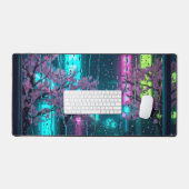 Cyberpunk Tokio Nacht Bureaumat  (Keyboard & Muis)
