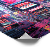 Cyberpunk Tokyo Neon Street Poster (Hoek)