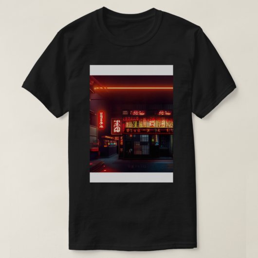 Cyberpunk Tokyo Ramen Shop 1.png T-shirt (Design voorkant)
