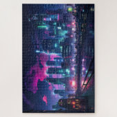 Cyberpunk Tokyo Riverfront Legpuzzel (Verticaal)