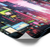 Cyberpunk Tokyo Street Neon Poster (Hoek)