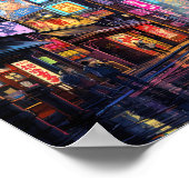 Cyberpunk Tokyo Street Neon Poster (Hoek)