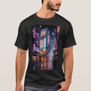 Cyberpunk Tokyo Street Neon T-shirt