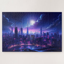 Cyberpunk Tokyo Waterfront Legpuzzel