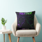Cyberpunk TRAIDER kussen - Gaming & Trading (Stoel)