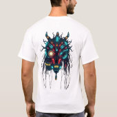 Cyberpunk Tribal Face Art T-shirt (Achterkant)