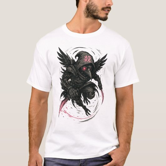 Cyberpunk Uil (Stealth) T-shirt (Voorkant)