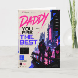 Cyberpunk Vaderdag wenskaart Kaart
