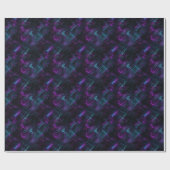 Cyberpunk vaporwave synthgolf retro dubstep edm cadeaupapier (Vlak)