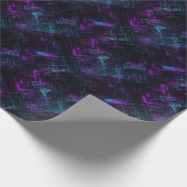 Cyberpunk vaporwave synthgolf retro dubstep edm cadeaupapier (Hoek)
