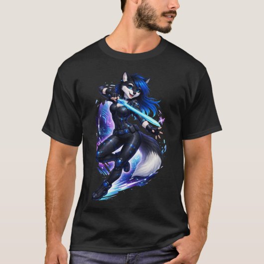 Cyberpunk Vixen T-shirt (Voorkant)