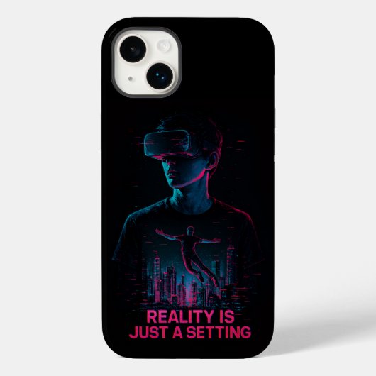 Cyberpunk VR Gamer Esthetische iPhone Case (Achterkant)