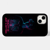 Cyberpunk VR Gamer Esthetische iPhone Case (Achterkant (horizontaal))