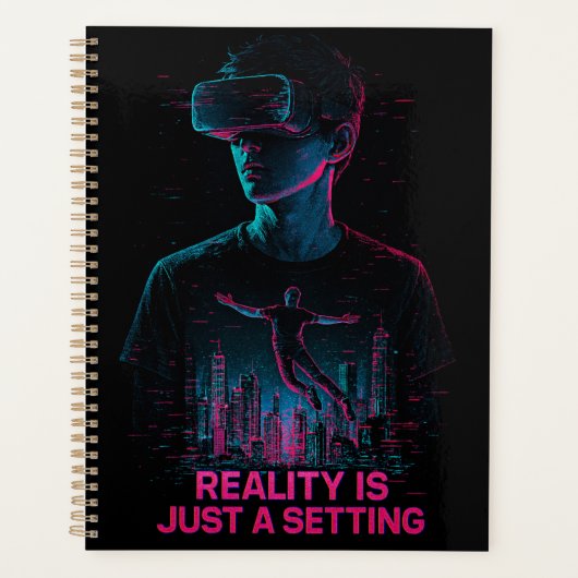 Cyberpunk VR Gamer Planner | "De werkelijkheid is  (Voorkant)