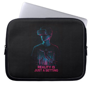 Cyberpunk VR-realiteit instellen Laptophoes Laptop Sleeve