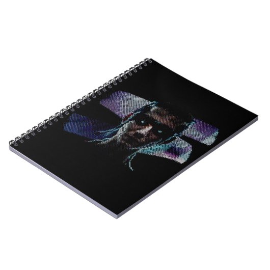 Cyberpunk Warrior ASCII Art notitieboek (Linkerzijde)