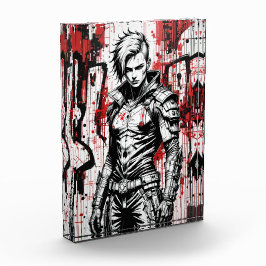 Cyberpunk Warrior Graffiti - Fotoblok