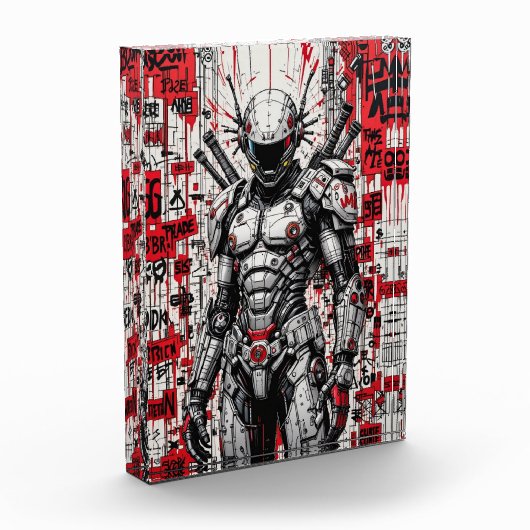 Cyberpunk Warrior Graffiti - Fotoblok (Links)