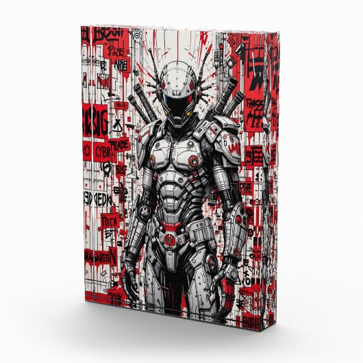 Cyberpunk Warrior Graffiti - Fotoblok (Rechts)