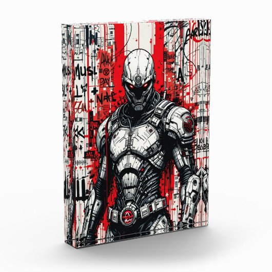 Cyberpunk Warrior Graffiti - Fotoblok (Links)