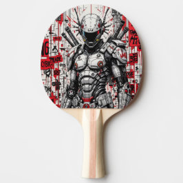 Cyberpunk Warrior Graffiti Ping Pong Paddle Tafeltennisbatje