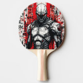 Cyberpunk Warrior Graffiti Ping Pong Paddle Tafeltennisbatje (Achterkant)