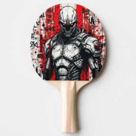 Cyberpunk Warrior Graffiti Ping Pong Paddle Tafeltennisbatje