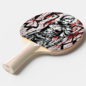 Cyberpunk Warrior Graffiti Ping Pong Paddle Tafeltennisbatje (Voorkant Gekanteld)
