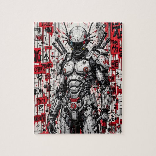 Cyberpunk Warrior Graffiti - Puzzel (Verticaal)