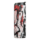 Cyberpunk Warrior Graffiti - Thermal Tumbler Thermosbeker (Gedraaid links)