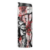 Cyberpunk Warrior Graffiti - Thermal Tumbler Thermosbeker (Geroteerd rechts)