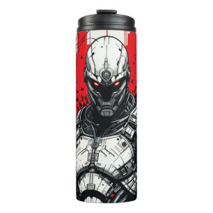 Cyberpunk Warrior Graffiti - Thermal Tumbler Thermosbeker