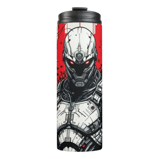 Cyberpunk Warrior Graffiti - Thermal Tumbler Thermosbeker (Voorkant)