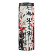 Cyberpunk Warrior Graffiti - Thermal Tumbler Thermosbeker (Achterkant)