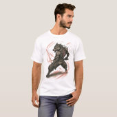 Cyberpunk Wolf (Blade Master) T-shirt (Voorkant volledig)