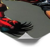 Cyberpunk Wolf Digitale Kunst – Neon Futuristische Poster (Hoek)