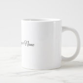 Cyberpunk Wolf Neon Art Personalizable Name Mug -  Grote Koffiekop (Rechts)