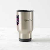 Cyberpunk Wolf Neon Art Personalizable Name Mug -  Reisbeker (Center)