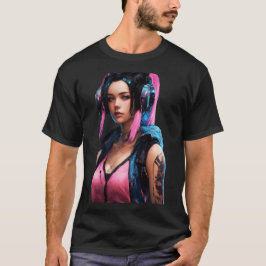 Cyberpunk Woman Animie Style T-shirt
