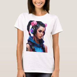 Cyberpunk Woman Animie Style T-shirt