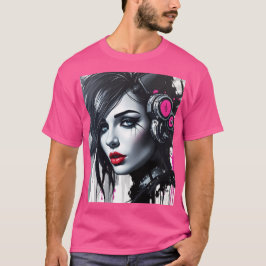 Cyberpunk Woman - Edgy Sci-Fi-kunst T-shirt